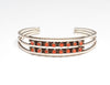 Double Row Coral Cuff Bracelet