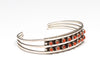 Double Row Coral Cuff Bracelet