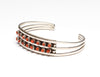 Double Row Coral Cuff Bracelet