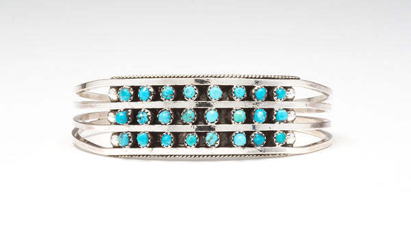 Kingman Turquoise Petit Point Bracelet