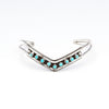 Sleek Turquoise Petit Point Cuff Bracelet