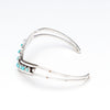Sleek Turquoise Petit Point Cuff Bracelet