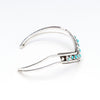 Sleek Turquoise Petit Point Cuff Bracelet