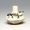 Double Lizards Pottery Vase