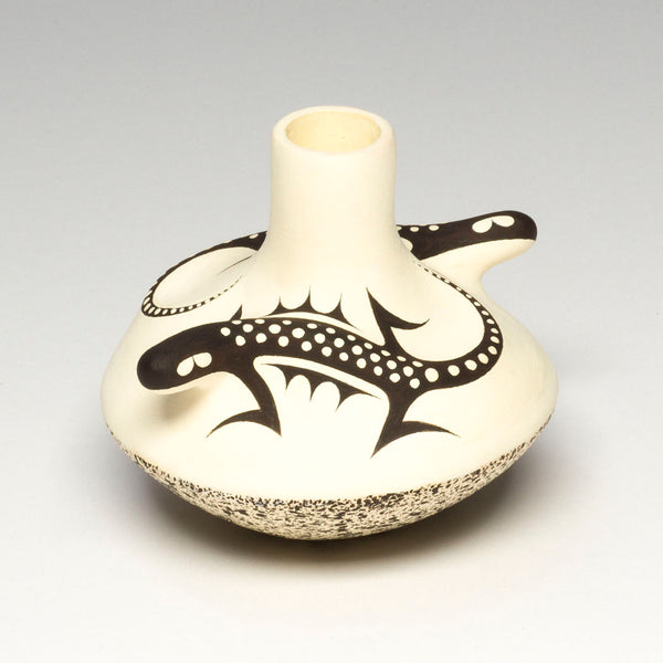 Double Lizards Pottery Vase