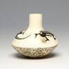 Double Lizards Pottery Vase