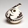 Black & White Small Lizard Seed Pottery