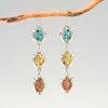 Tiered Carved Corn Dangle Earrings