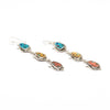 Tiered Carved Corn Dangle Earrings