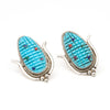 Carved Turquoise Corn Earrings