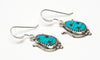 Carved Turquoise Dangle Earrings