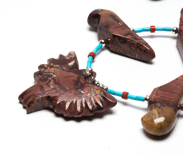Mookaite Jasper Eagle Necklace