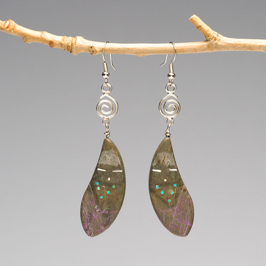 Stichtite Corn Maiden Dangle Earrings