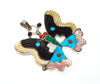 Colorfully Carved Butterfly Pendant