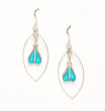 Old Kingman Turquoise Raindrop Earrings