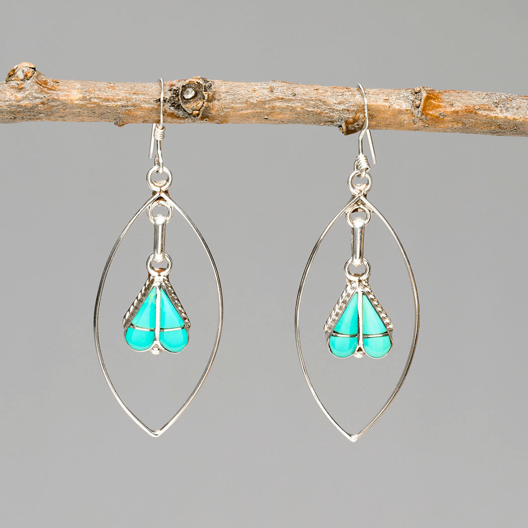 Water Is Life Kingman Turquoise Earrings