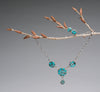 Kingman Turquoise Flower Necklace & Earrings Set