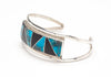 Kingman Turquoise Channel Inlay Cuff Bracelet