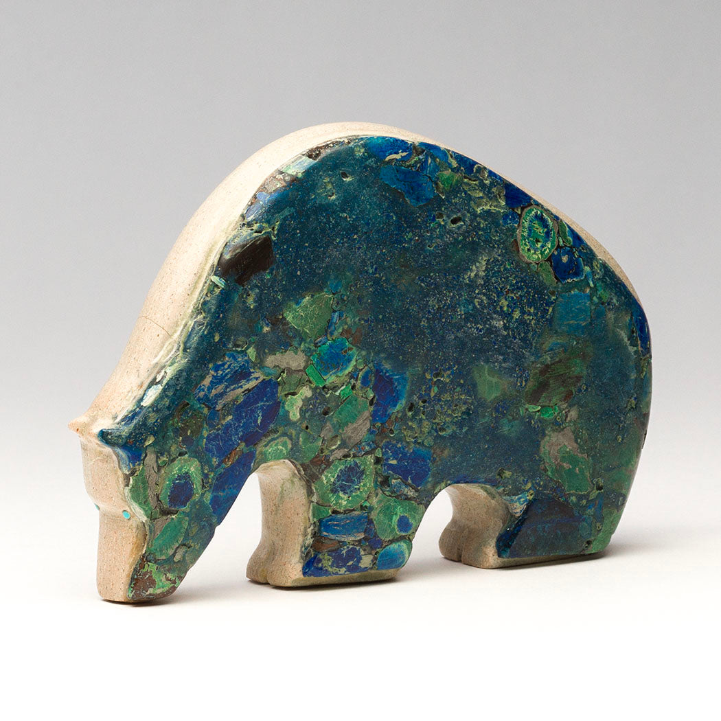Zuni Stone & Zuni Azurite Medicine Bear