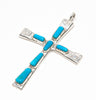 Kingman Turquoise Cross Pendant