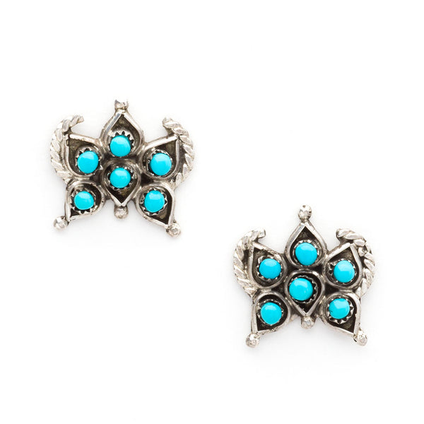 Tiny Butterfly Petit Point Earrings