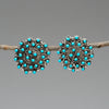 Turquoise Snake Eye Petit Point Earrings