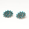 Turquoise Snake Eye Petit Point Earrings