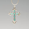 Kingman Turquoise Cross Pendant