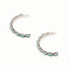 Kingman Turquoise Half Hoop Earrings