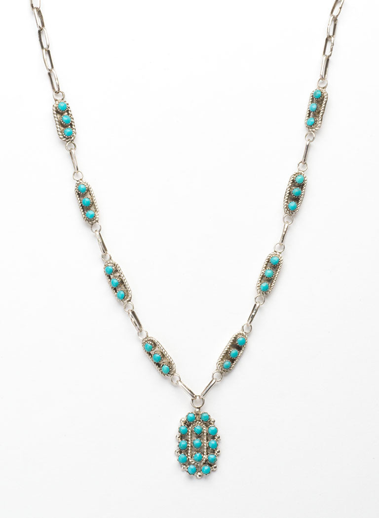 Sleeping Beauty Turquoise Pendant Necklace