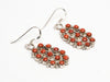 Cheerful Red Coral Petit Point Earrings