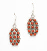 Cheerful Red Coral Petit Point Earrings