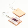 Pink Mussel Shell & Spiny Oyster Shell Mosaic Earrings