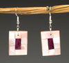 Pink Mussel Shell & Spiny Oyster Shell Mosaic Earrings