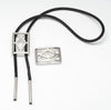 Contemporary Stainless Steel Bolo Tie & Belt Buckle Set
