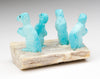 Turquoise Prairie Dogs On An Antler Base