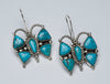 Natural Kingman Turquoise Butterfly Necklace and Earring Set