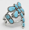 Natural Sleeping Beauty Turquoise Dragonfly Cuff Bracelet