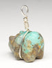Reversible Turquoise With Pyrite Bear Pendant