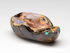 Boulder Opal With Hematite Feathered Friend