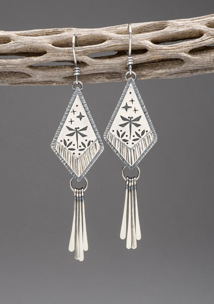 Dragonfly And Star Dangle Earrings