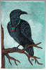 Miniature Raven Painting With Easel
