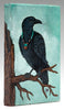 Miniature Raven Painting With Easel