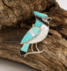 Pretty Jay Bird Pin Pendant
