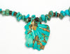 Kingman Turquoise Leaf Necklace