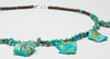 Kingman Turquoise Leaf Necklace