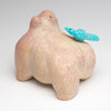 A Messenger Bear Of Rhyolite With Turquoise Bird