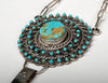 Sterling Silver & Kingman Turquoise Petit Point Necklace