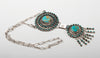 Sterling Silver & Kingman Turquoise Petit Point Necklace