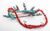 Abalone, Red Coral & Turquoise Corn Maiden Necklace